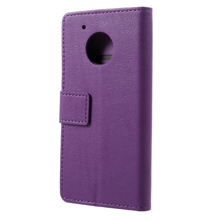 Wallet Stand Leather Cell Phone Case for Motorola Moto G5 - Purple-3