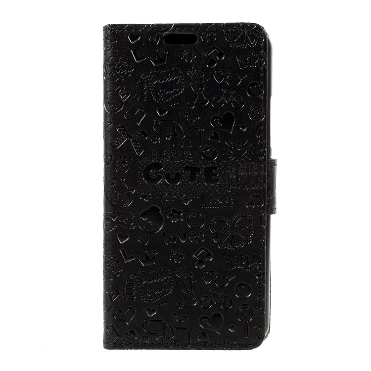 For Motorola Moto G5 Cartoon Graffiti Wallet Leather Case - Black-3