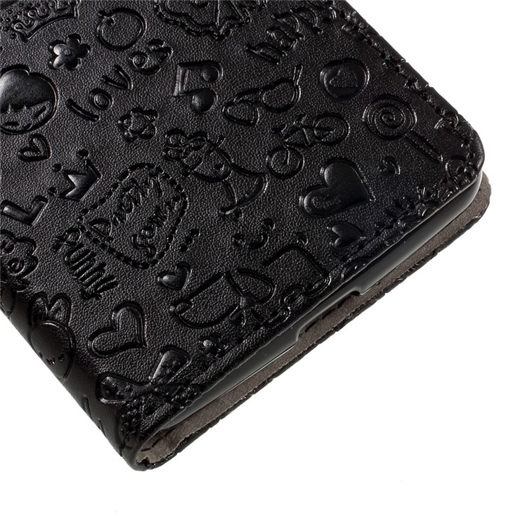 For Motorola Moto G5 Cartoon Graffiti Wallet Leather Case - Black-7
