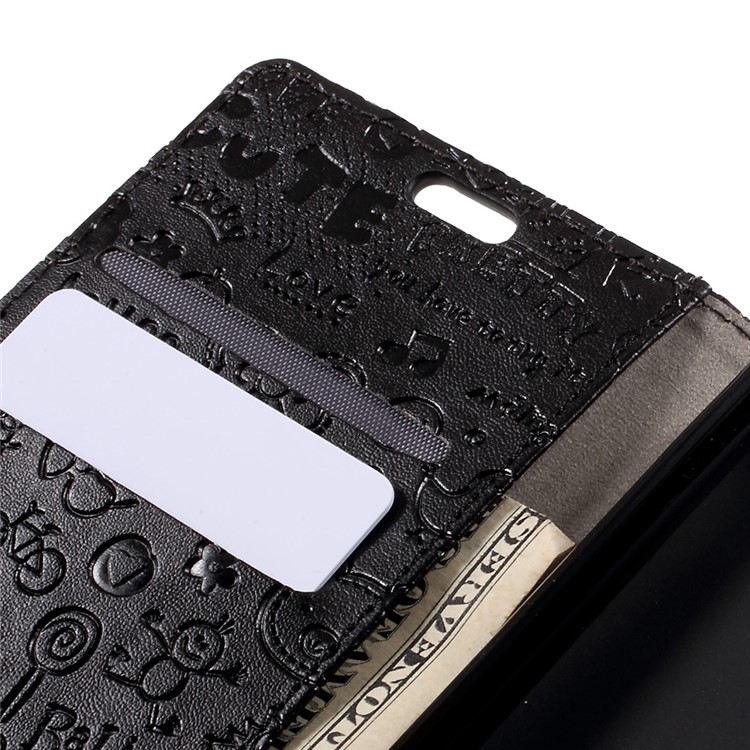 For Motorola Moto G5 Cartoon Graffiti Wallet Leather Case - Black-9
