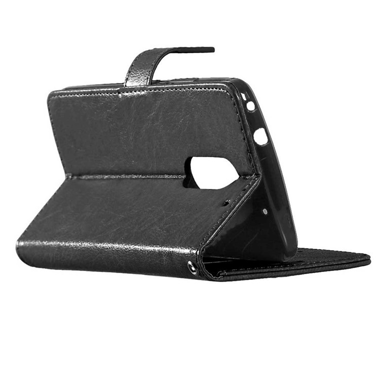 Crazy Horse Wallet Leather Stand Case for Lenovo Vibe X3 - Black-4