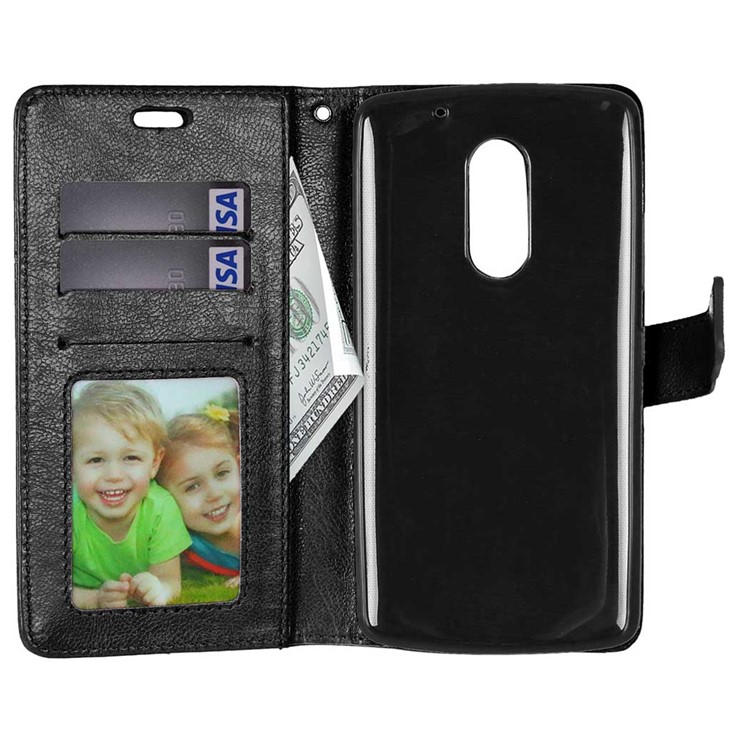 Crazy Horse Wallet Leather Stand Case for Lenovo Vibe X3 - Black-6