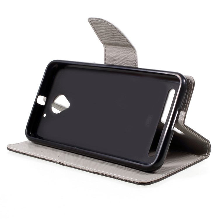 Pattern Printing Magnetic Leather Stand Case with Card Slots for Lenovo Vibe C2 - Do not Touch My Phone-4