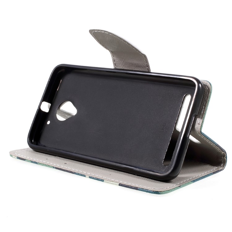 For Lenovo Vibe C2 Pattern Printing Wallet Leather Stand Cover - Camouflage Pattern-4