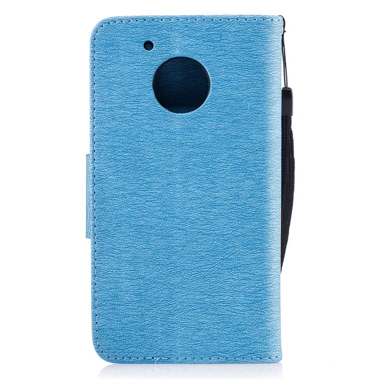 Imprint Bear Magnetic Leather Stand Case for Motorola Moto G5 - Baby Blue-3