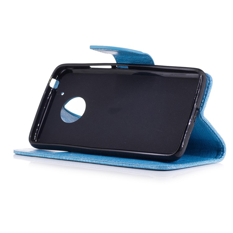 Imprint Bear Magnetic Leather Stand Case for Motorola Moto G5 - Baby Blue-5