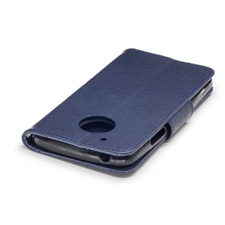 Imprint Bear Magnetic Leather Stand Cover for Motorola Moto G5 - Dark Blue-7