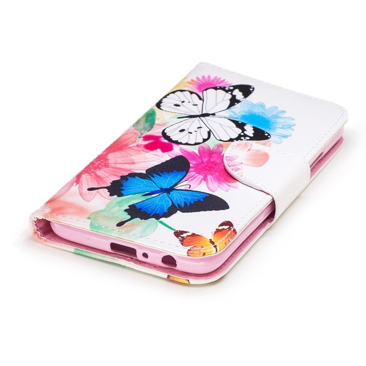 Pattern Printing Leather Wallet Case for Motorola Moto G5 Plus - Vivid Butterflies-6