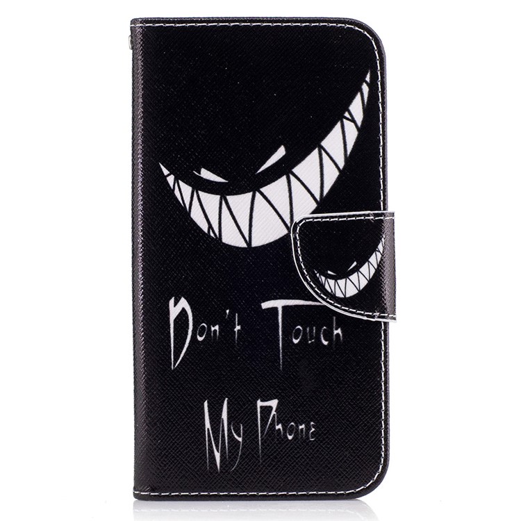 Pattern Printing Protective Leather Wallet Case for Motorola Moto G5 Plus - Do not Touch My Phone-2