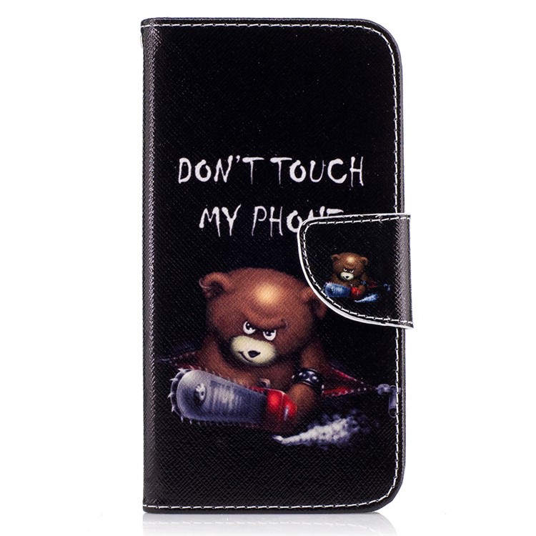 Pattern Printing Wallet Leather Stand Case for Motorola Moto G5 Plus - Brown Bear-2