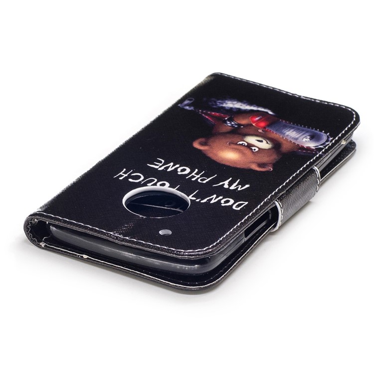 Pattern Printing Wallet Leather Stand Case for Motorola Moto G5 Plus - Brown Bear-7