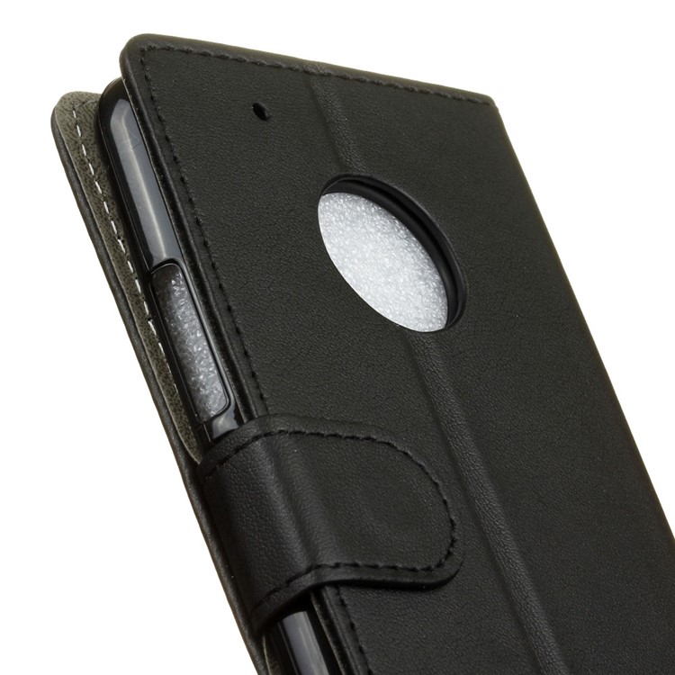 Wallet Cell Phone Case Leather Cover for Motorola Moto X 2017/Moto G5 Plus - Black-4