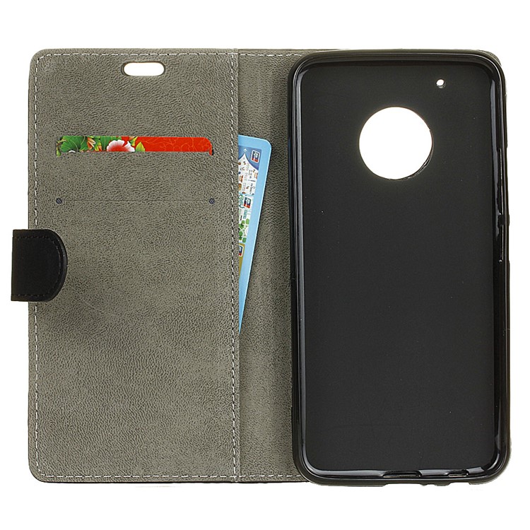 Wallet Cell Phone Case Leather Cover for Motorola Moto X 2017/Moto G5 Plus - Black-6