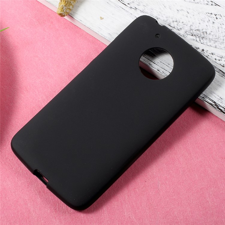 Matte Skin Soft TPU Cellphone Case for Motorola Moto G5 - Black-1