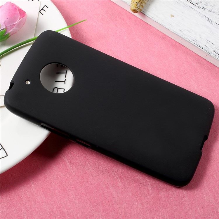 Matte Skin Soft TPU Cellphone Case for Motorola Moto G5 - Black-3