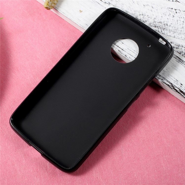 Matte Skin Soft TPU Cellphone Case for Motorola Moto G5 - Black-6