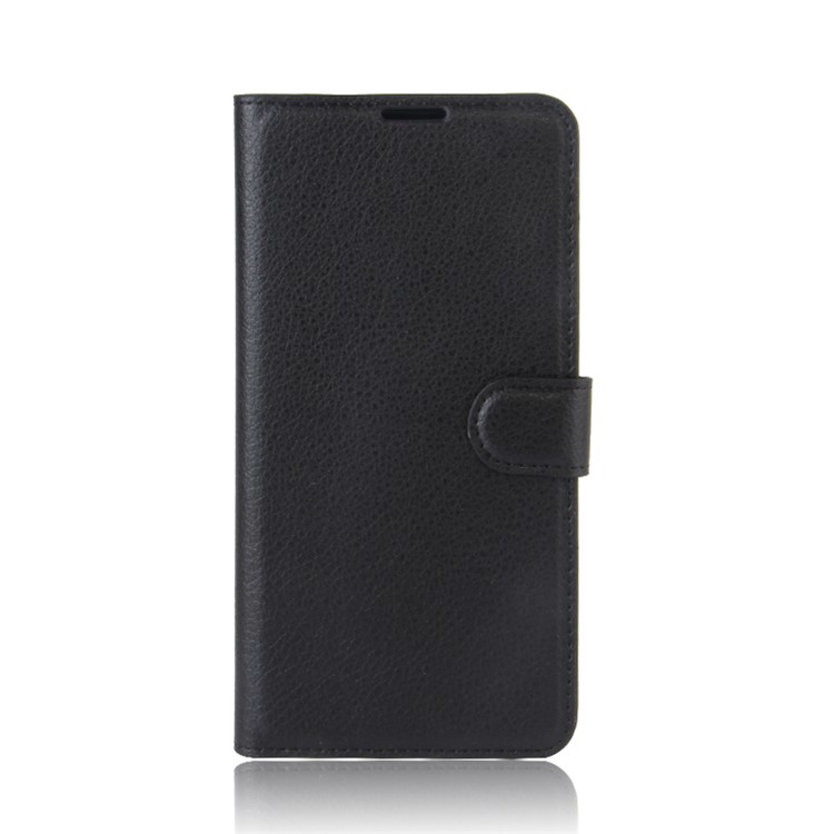 Litchi Skin Leather Wallet Case for Motorola Moto G5 Plus - Black-2
