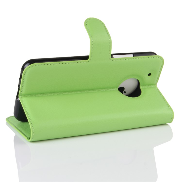Litchi Skin PU Leather Wallet Case for Motorola Moto G5 Plus - Green-4