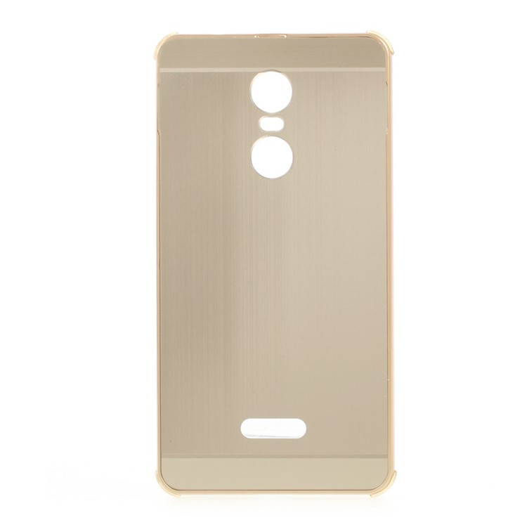For Lenovo K6 Note Sliding Aluminum Alloy Frame Brushed Plating PC Back Case - Gold-3