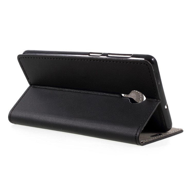 Faux Leather Wallet Cell Phone Case for Lenovo ZUK Edge - Black-5