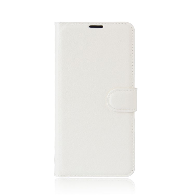 Litchi Grain Leather Wallet Stand Phone Case for Motorola Moto G5 - White-2