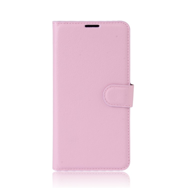 Litchi Grain Leather Magnetic Wallet Cover for Motorola Moto G5 - Pink-2