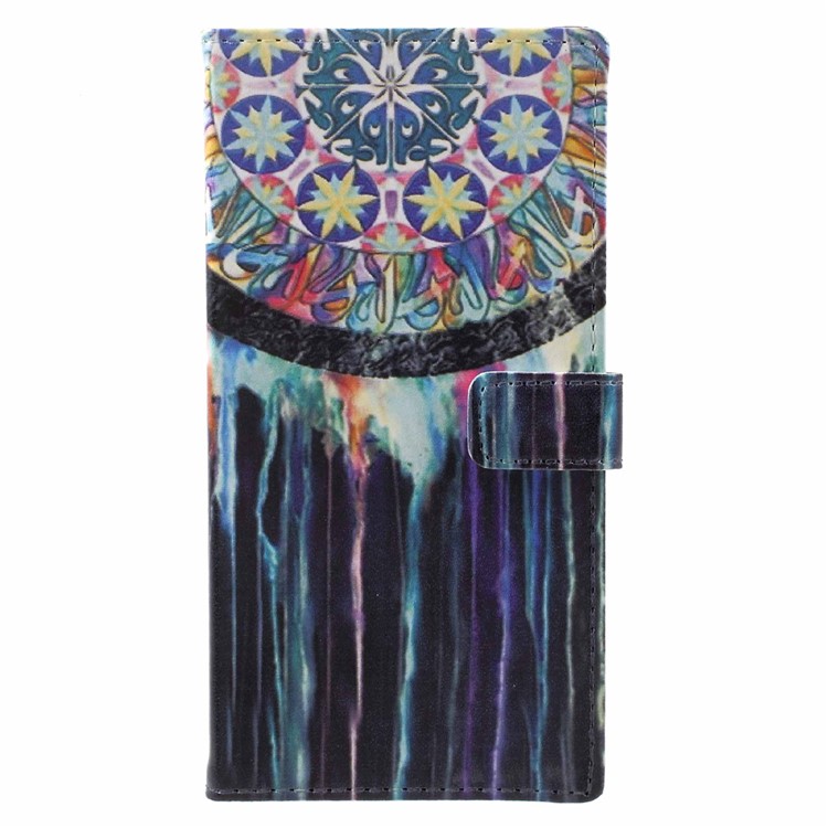 Pattern Printing Leather Folio Magnetic Case for Motorola Moto G5 - Dream Catcher-1