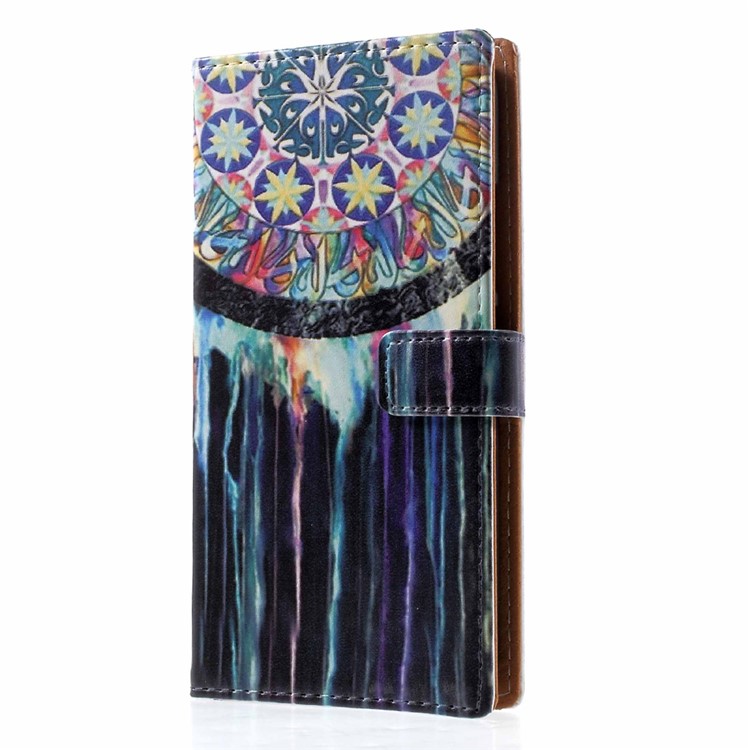 Pattern Printing Leather Folio Magnetic Case for Motorola Moto G5 - Dream Catcher-2
