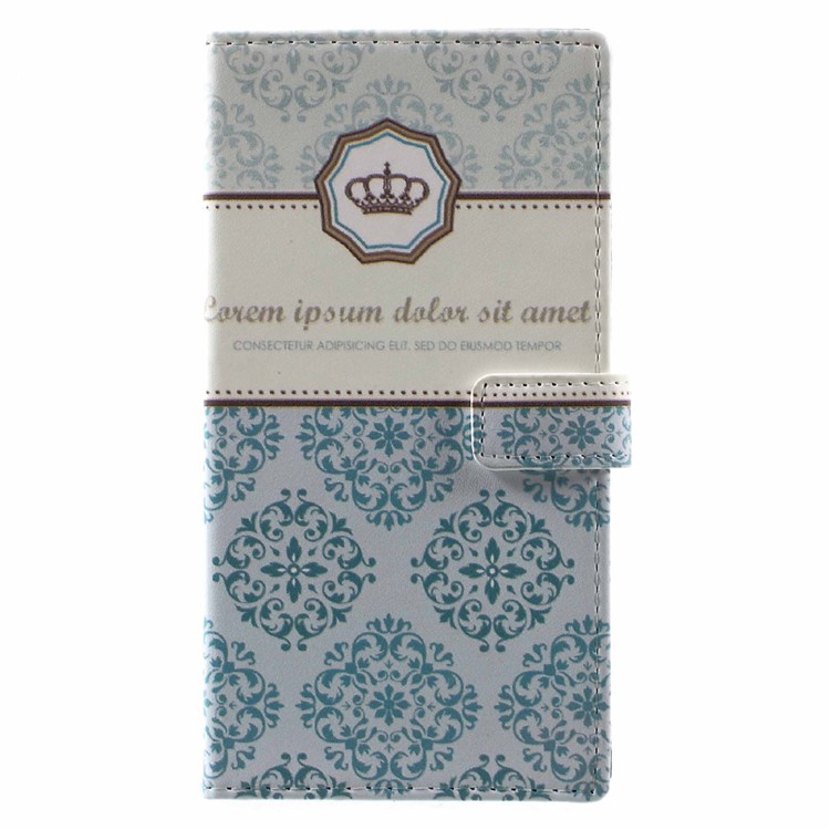 Pattern Printing Magnetic Leather Wallet Case with Stand for Motorola Moto G5 - Damask Flowers-1