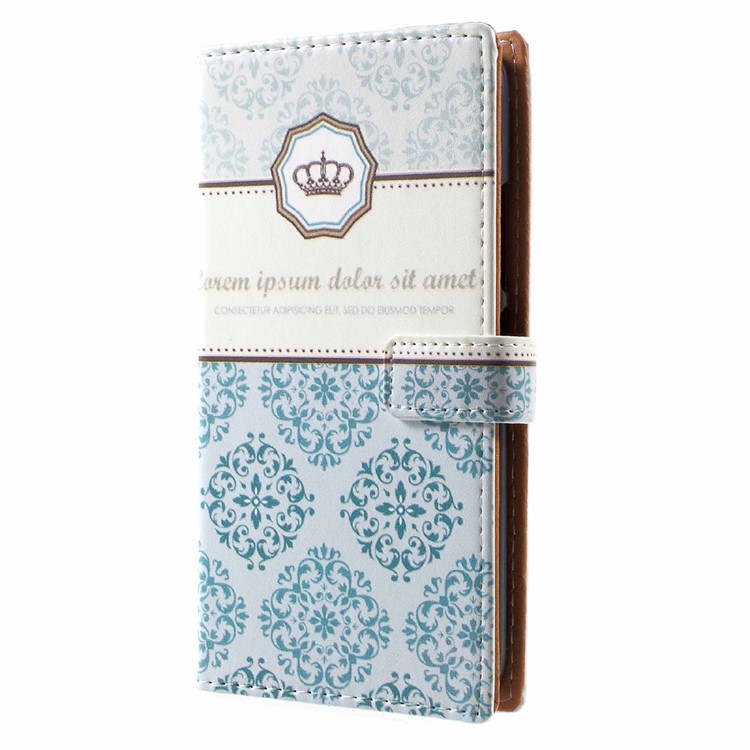 Pattern Printing Magnetic Leather Wallet Case with Stand for Motorola Moto G5 - Damask Flowers-2