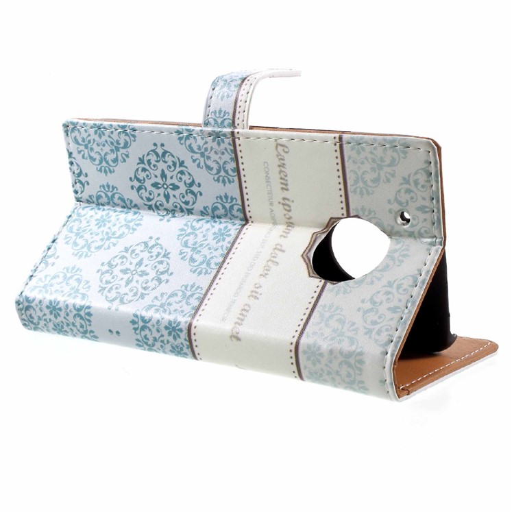 Pattern Printing Magnetic Leather Wallet Case with Stand for Motorola Moto G5 - Damask Flowers-4