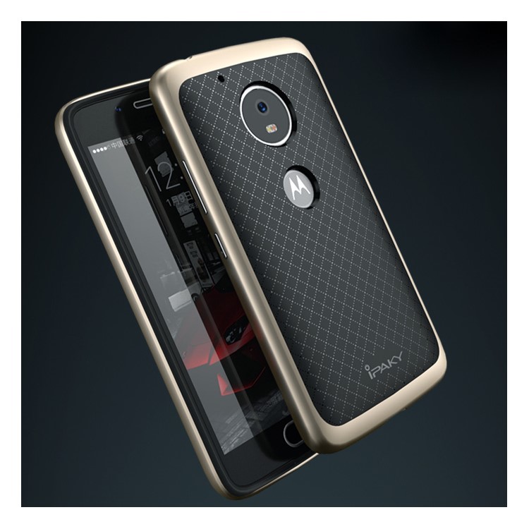 IPAKY PC Bumper + TPU Hybrid Mobile Casing for Motorola Moto G5 - Gold-2