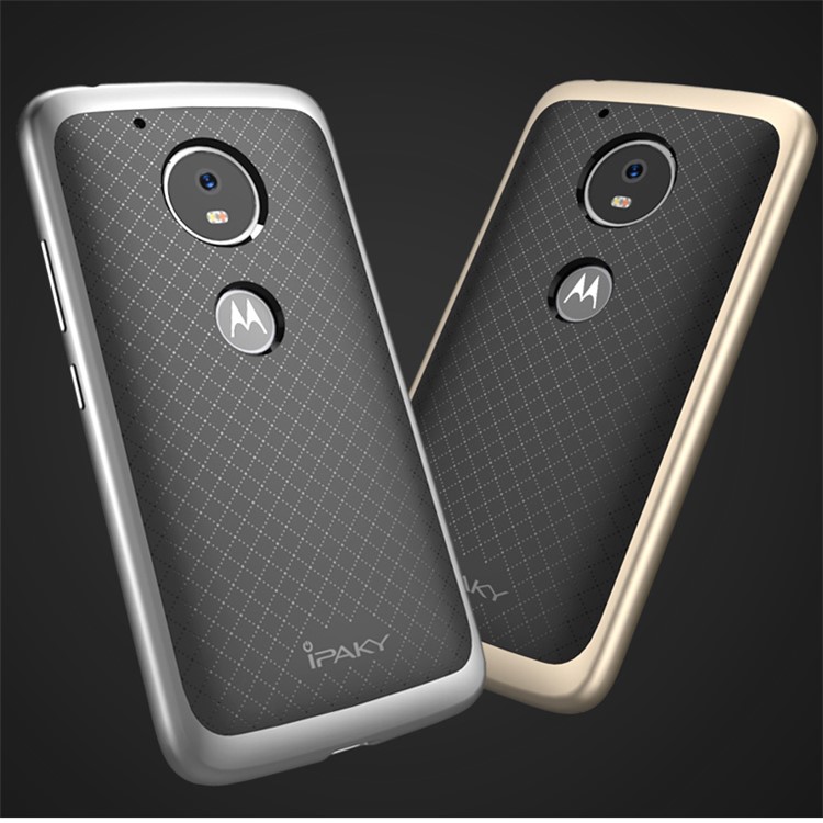 IPAKY PC Bumper + TPU Hybrid Mobile Casing for Motorola Moto G5 - Gold-4