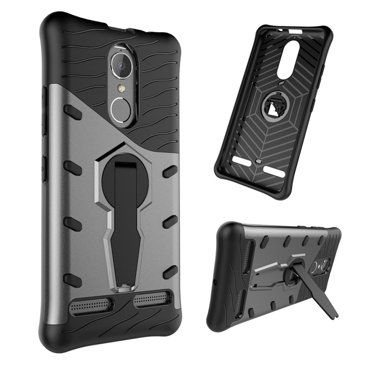 360-Degree Rotary Kickstand Armor PC + TPU Mobile Case for Lenovo K6 / K6 Power - Grey-10