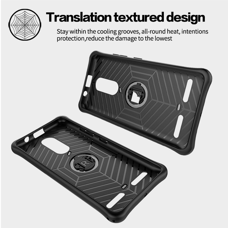 360-Degree Rotary Kickstand Armor PC + TPU Mobile Case for Lenovo K6 / K6 Power - Grey-11