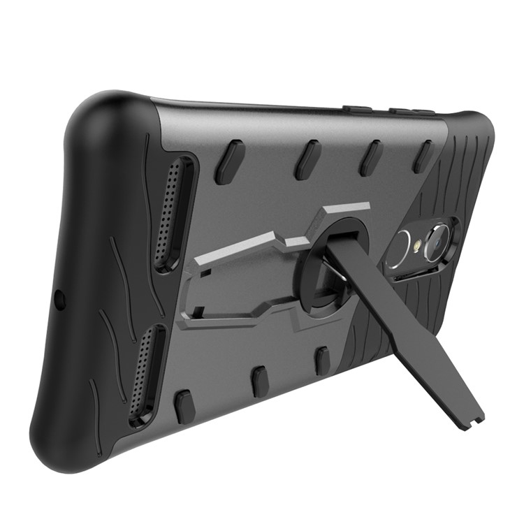 360-Degree Rotary Kickstand Armor PC + TPU Mobile Case for Lenovo K6 / K6 Power - Grey-5
