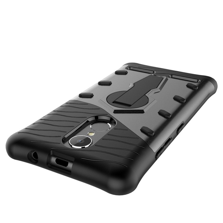 360-Degree Rotary Kickstand Armor PC + TPU Mobile Case for Lenovo K6 / K6 Power - Grey-7