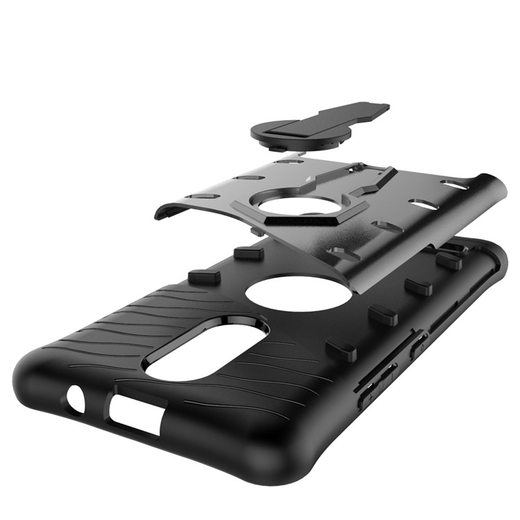 360-Degree Rotary Kickstand Armor PC + TPU Mobile Case for Lenovo K6 / K6 Power - Grey-8