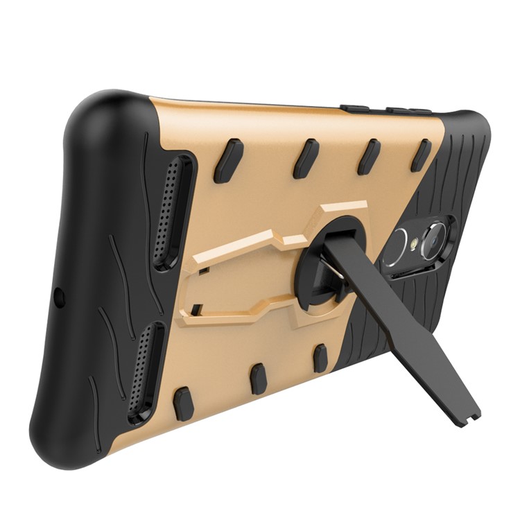 Armor Rotary Kickstand Housse de téléphone portable pour Lenovo K6 / K6 Power (PC + TPU) - Or-5