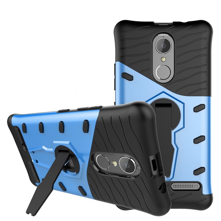Armor PC + TPU Smartphone Cover with 360-Degree Rotary Kickstand for Lenovo K6 / K6 Power - Blue-1