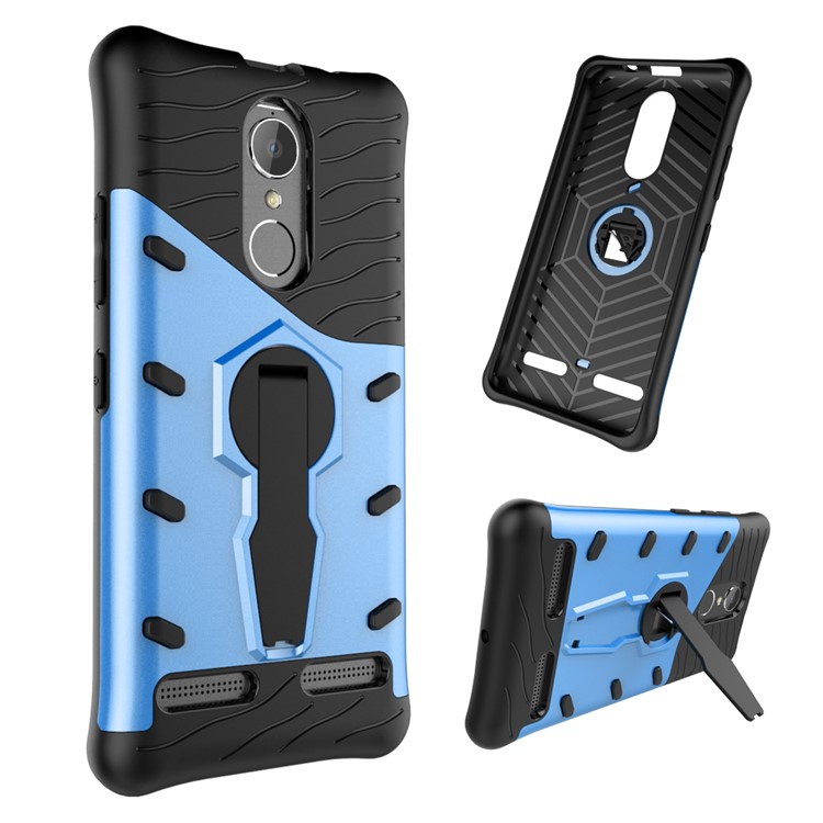 Armor PC + TPU Smartphone Cover with 360-Degree Rotary Kickstand for Lenovo K6 / K6 Power - Blue-10