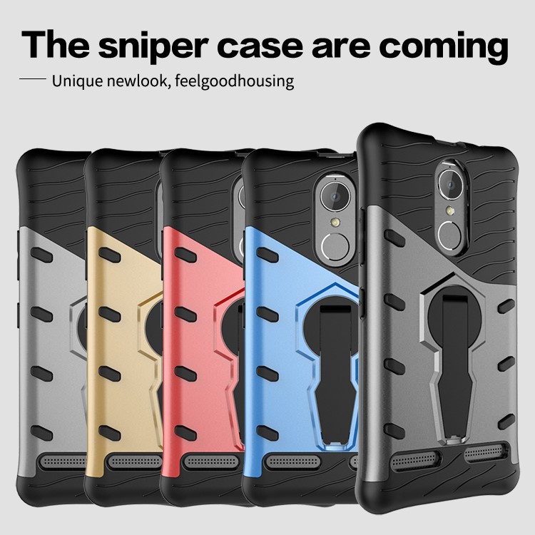 Armor PC + TPU Smartphone Cover with 360-Degree Rotary Kickstand for Lenovo K6 / K6 Power - Blue-13