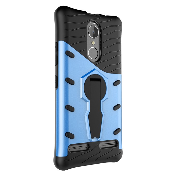 Armor PC + TPU Smartphone Cover with 360-Degree Rotary Kickstand for Lenovo K6 / K6 Power - Blue-3