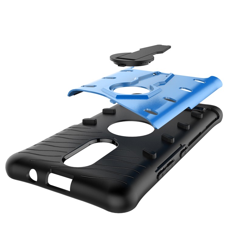 Armor PC + TPU Smartphone Cover with 360-Degree Rotary Kickstand for Lenovo K6 / K6 Power - Blue-8