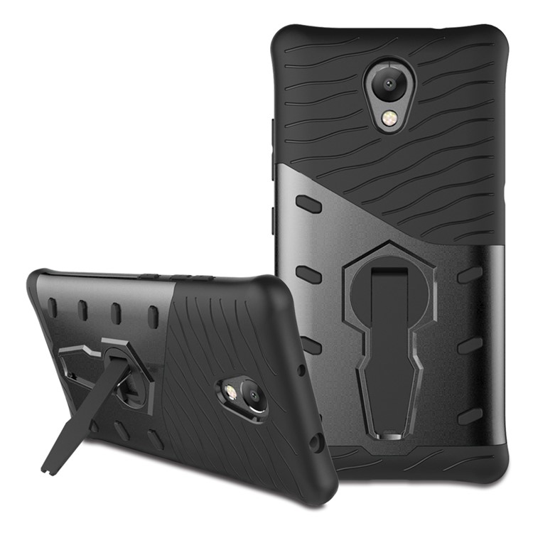 360-Degree Rotary Kickstand Armor PC + TPU Combo Case for Lenovo P2 - Grey-1