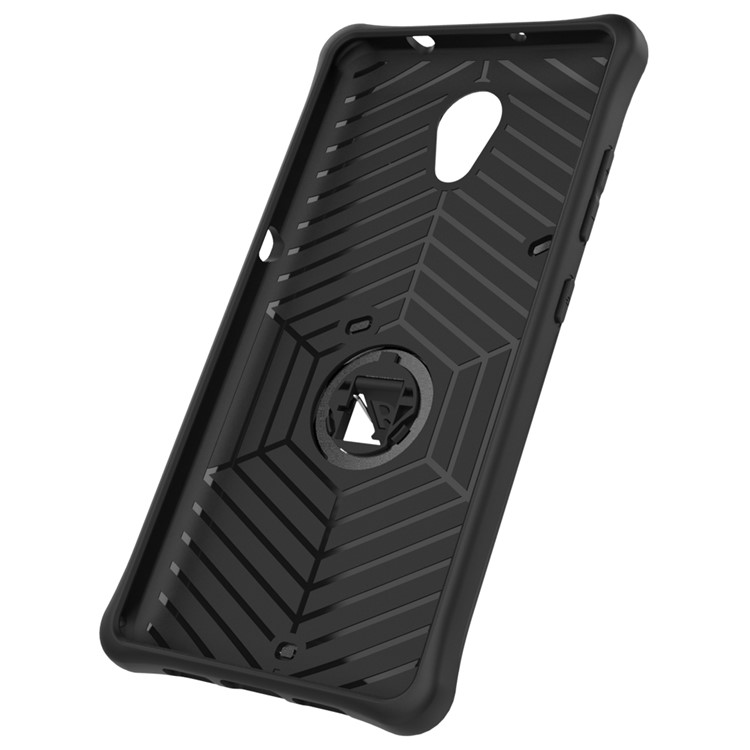 360-Degree Rotary Kickstand Armor PC + TPU Combo Case for Lenovo P2 - Grey-10