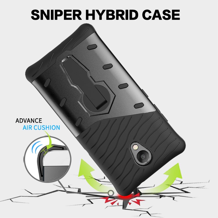 360-Degree Rotary Kickstand Armor PC + TPU Combo Case for Lenovo P2 - Grey-14