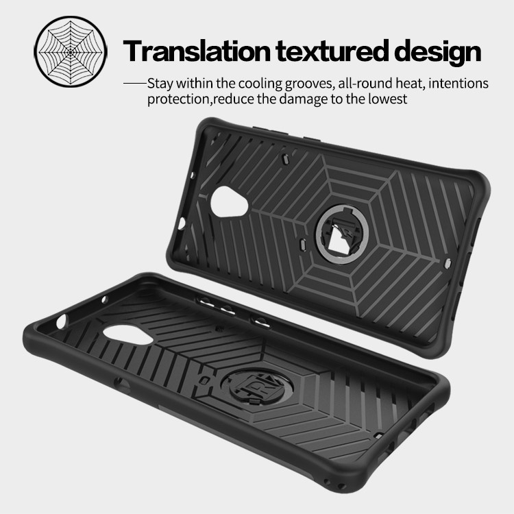 360-Degree Rotary Kickstand Armor PC + TPU Combo Case for Lenovo P2 - Grey-16