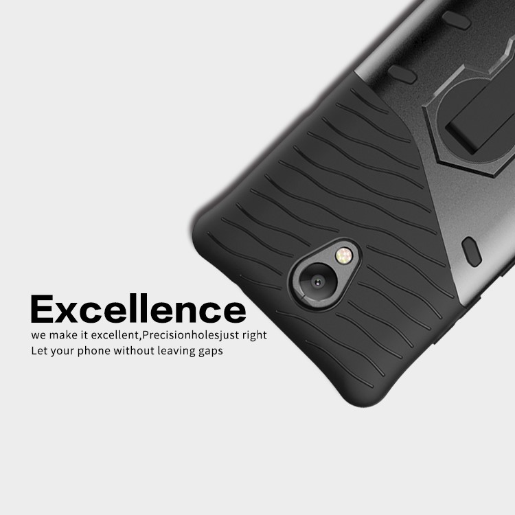 360-Degree Rotary Kickstand Armor PC + TPU Combo Case for Lenovo P2 - Grey-19
