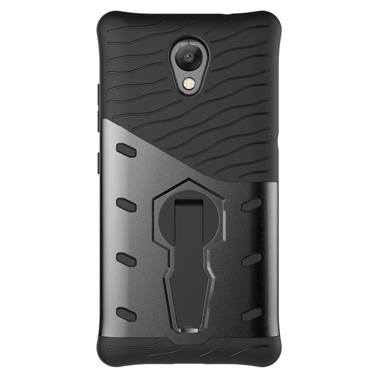 360-Degree Rotary Kickstand Armor PC + TPU Combo Case for Lenovo P2 - Grey-2